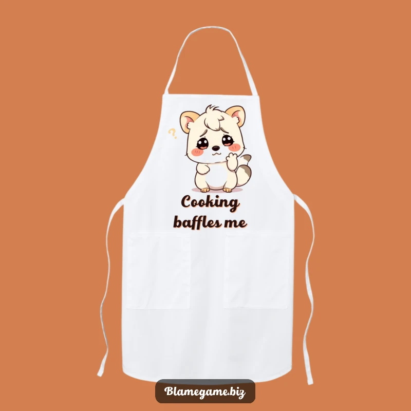 Funny Confused Animal Apron: Puzzled Kitchen Contemplation, Perfect Funny Gift