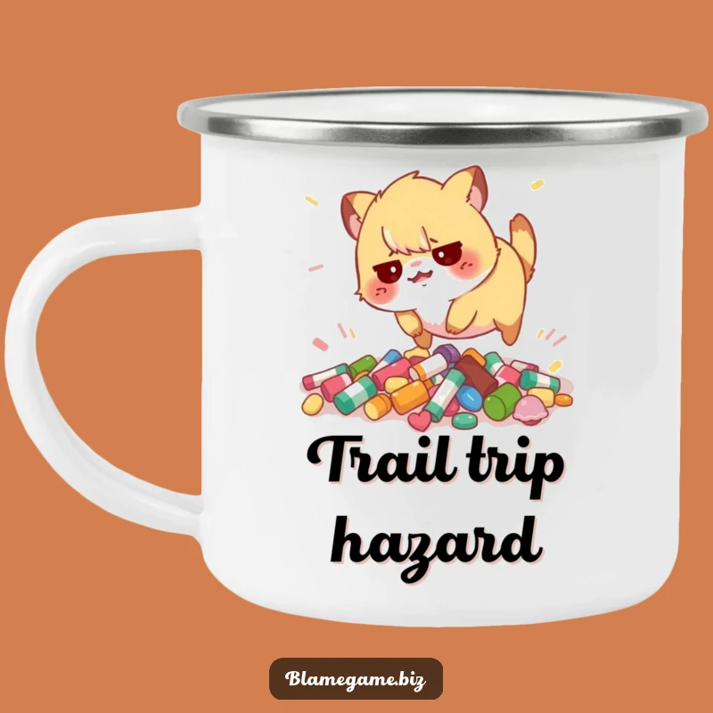 Funny Tripping Animal Camping Mug: Colorful Chaos Adventure Cup, Great Funny Gift