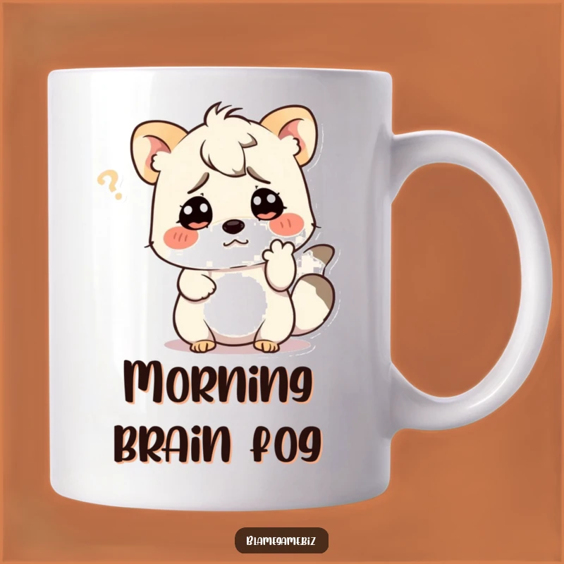 Funny Confused Animal Mug: Puzzled Scratching Head, Perfect Gift for the Perplexed