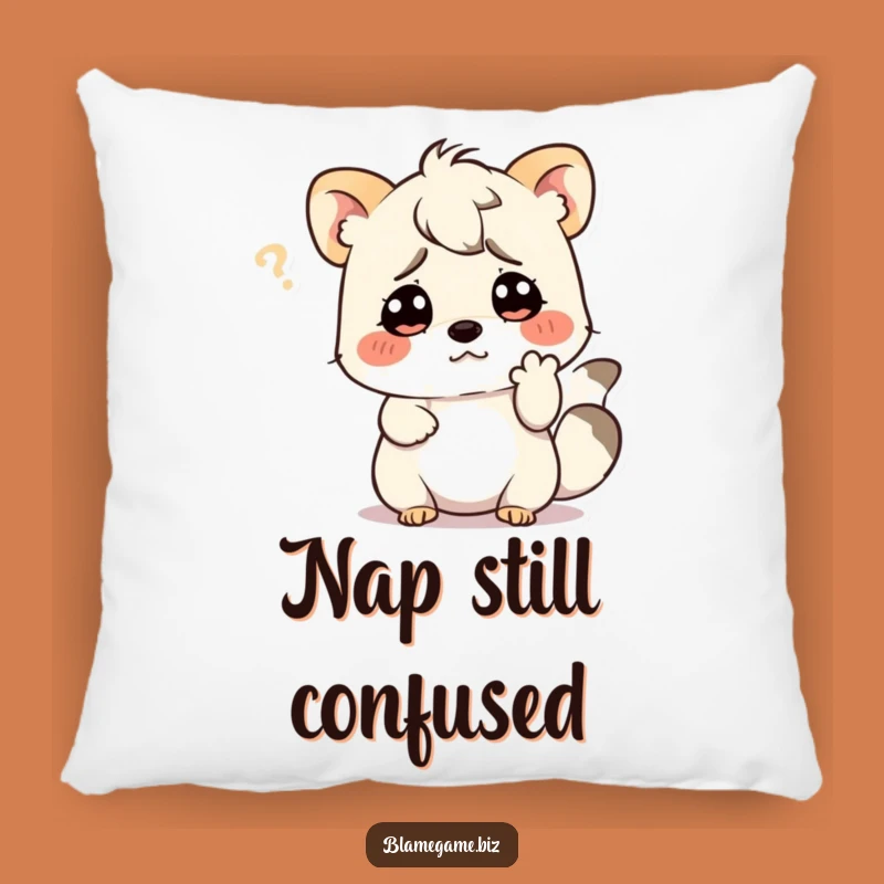 Funny Confused Animal Pillow: Cozy Puzzled Cushion, Perfect Funny Gift