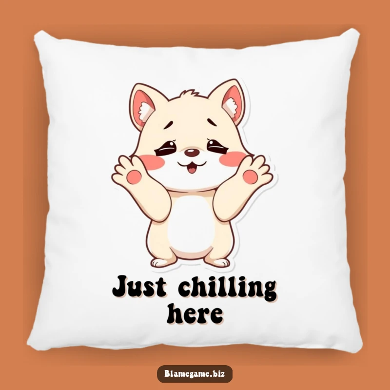 Funny Innocent Shrug Pillow: Cozy Mischievous Animal Cushion, Perfect Funny Gift