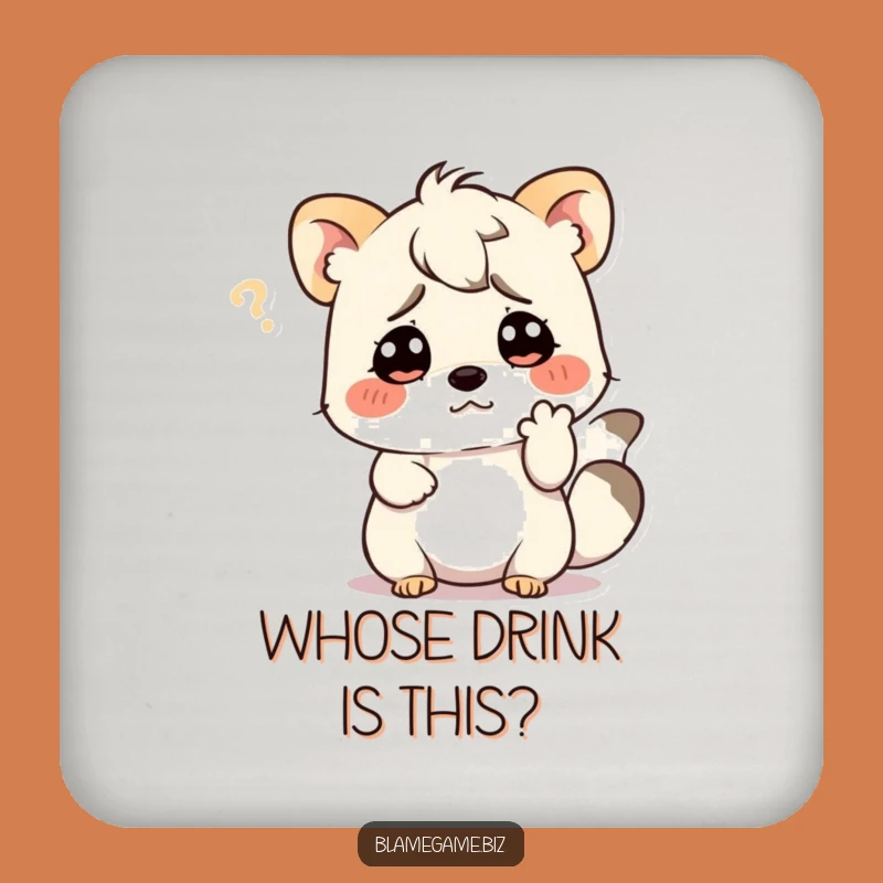 Funny Confused Animal Coasters (Set of 4): Puzzled Protection, Funny Gift