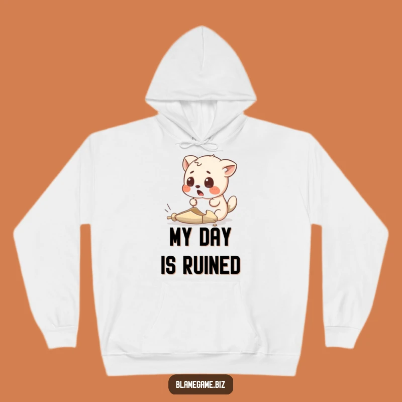 Cozy Funny Surprised Animal Hoodie: Tiny Broken Object Comfort, Ultimate Funny Gift