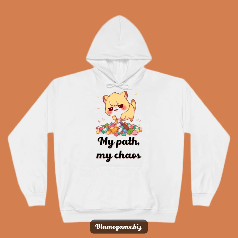 Cozy Funny Tripping Animal Hoodie: Colorful Chaos Comfort, Ultimate Funny Gift